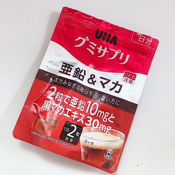 UHA味覚党のグミサプリ、亜鉛＆マカはコーラ味で美味しい